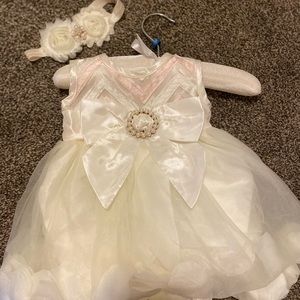 Purrfect by Haute Baby dress w/headband